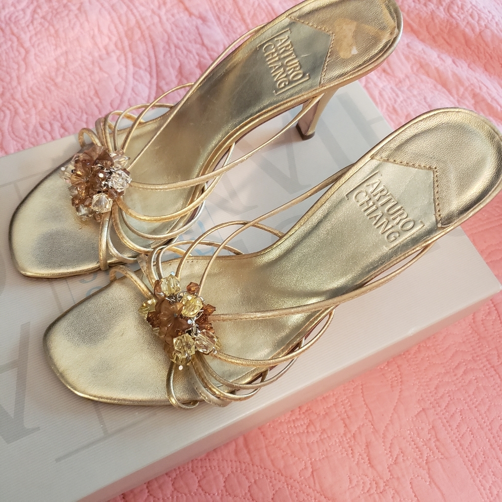 Arturo Chiang Gold Heels